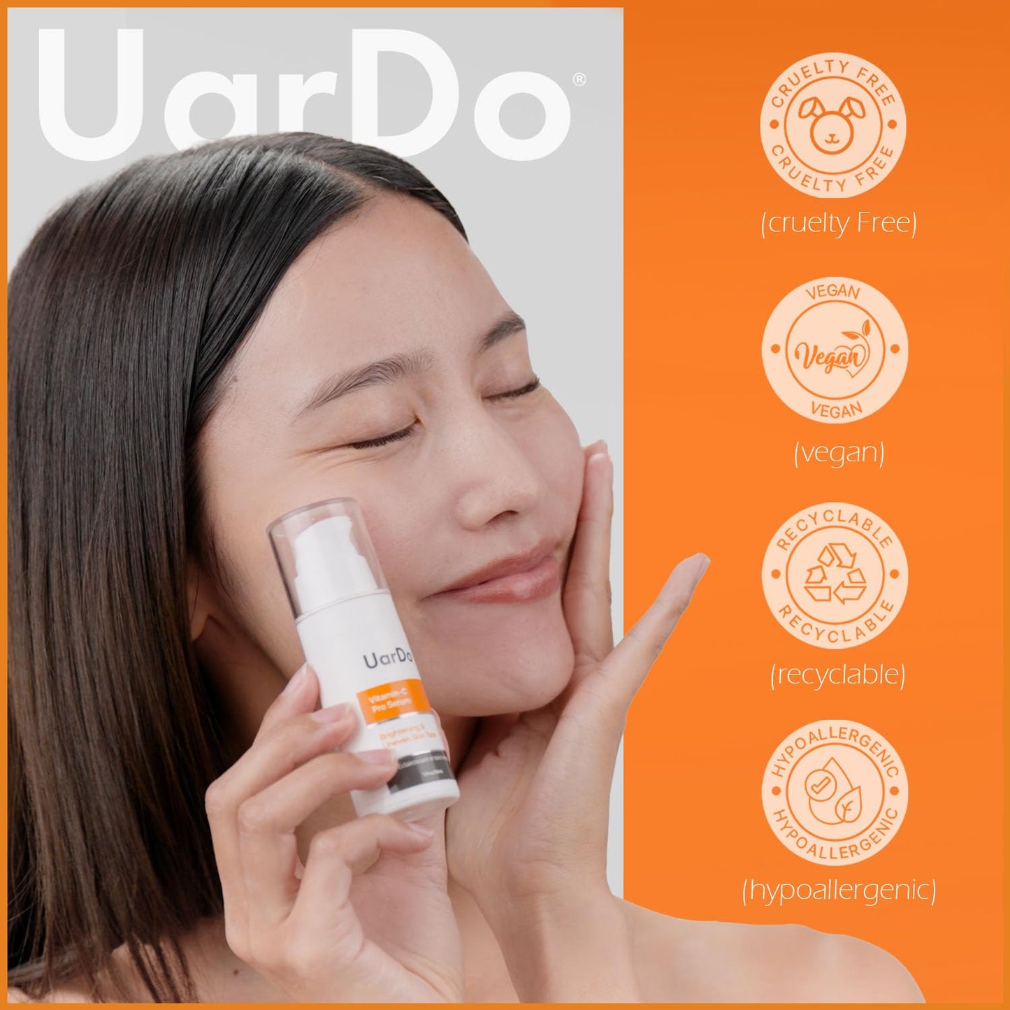 Uardo Vitamin-C Pro Serum 1 Fl Oz/ 30 ml - usn105 | For All Skin Types | Smoother Skin Brighten Complexion | Revitalization | For Women and Men