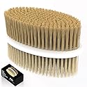 Avilana Soft and Stiff Replacement Pads-Replaceable and Interchangeable Pads for Shower Body Brush with Long 19 inch Curved Handle Back Brush
