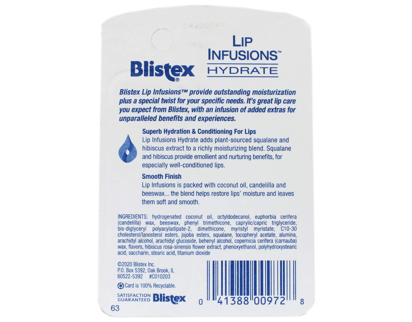 Blistex Lip Infusions Hydrate Lip Moisturizer 0.13 Ounce (6 Pack) Beauty & Personal Care Blistex