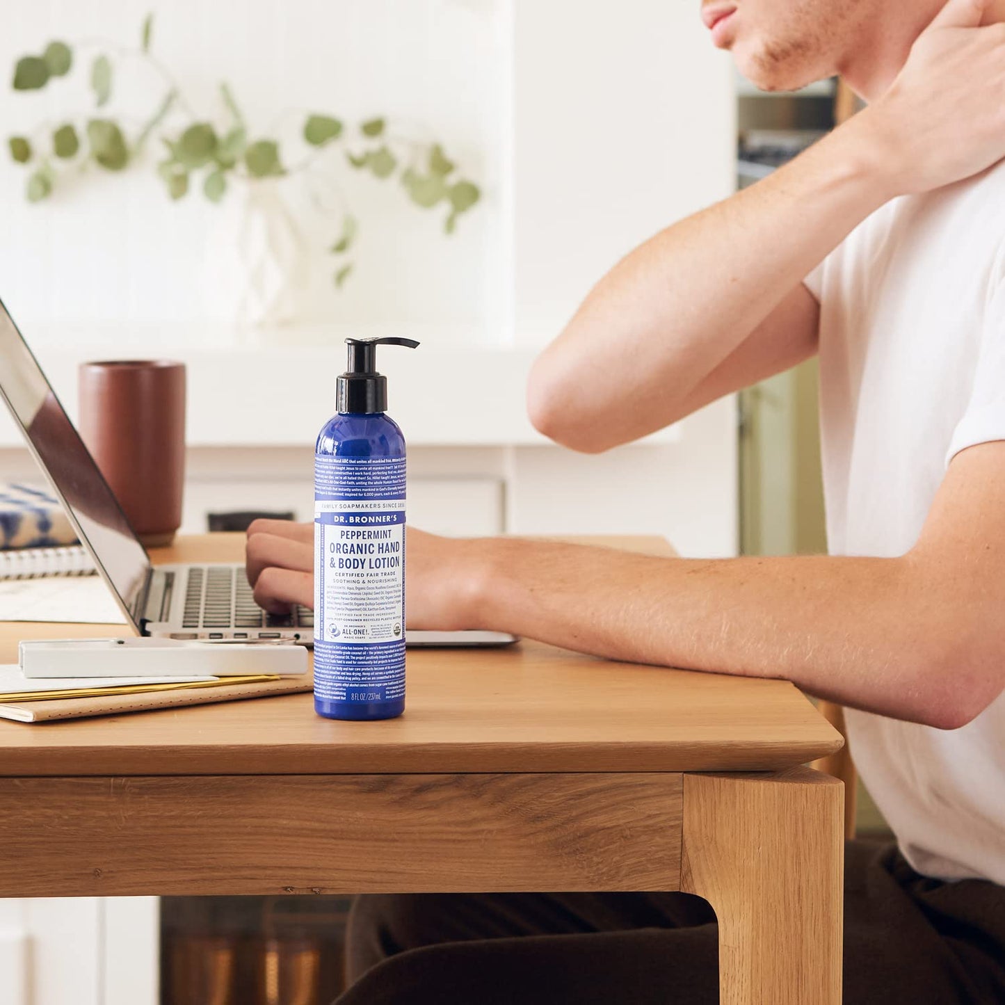 Dr Bronner's Organic Peppermint Hand and Body Lotion, Made with Organic Oils, Used for Face and Body, Certified Fair Trade & Vegan Friendly, 236ml Beauty & Personal Care Dr. Bronner's