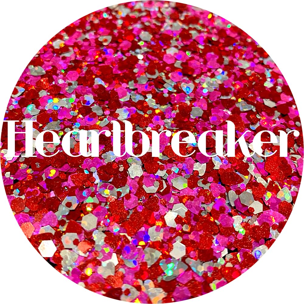 Pink Red Valentine's Polyester Glitter | Craft Glitter | Glitter for Arts & Crafts | Tumblers | Cosmetics | Nails | Epoxy Resin Art | Slime | DIY |