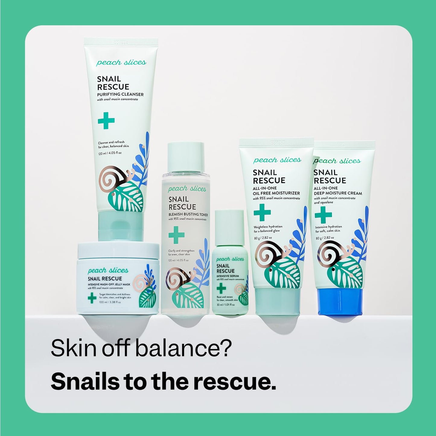 Peach Slices Snail Rescue Toner 4.05 oz – 95% Snail Mucin, CICA & Hyaluronic Acid | Hydrating, Pore-Clearing, Non-Comedogenic, Cruelty-Free K-Beauty