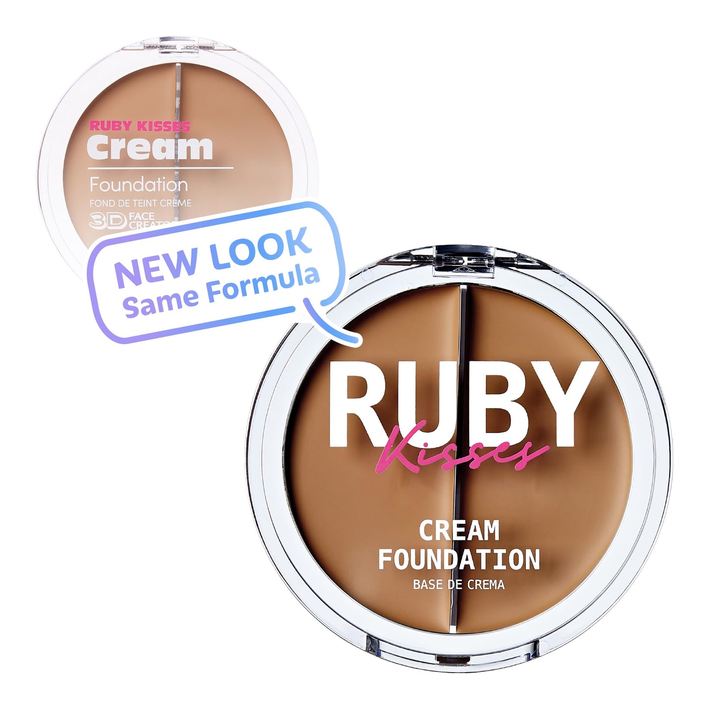 Ruby Kisses 3D Face Creator Cream Foundation & Concealer, 12 Hours Long Lasting, Medium to Full Coverage, Non-Greasy, Ideal for Makeup