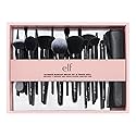 e.l.f. Ultimate Makeup Brush Set & Travel Roll, 17-Piece Brush Kit, Brushes For Eyeshadow, Foundation, Powder, Concealer & more, Vegan & Cruelty-Free