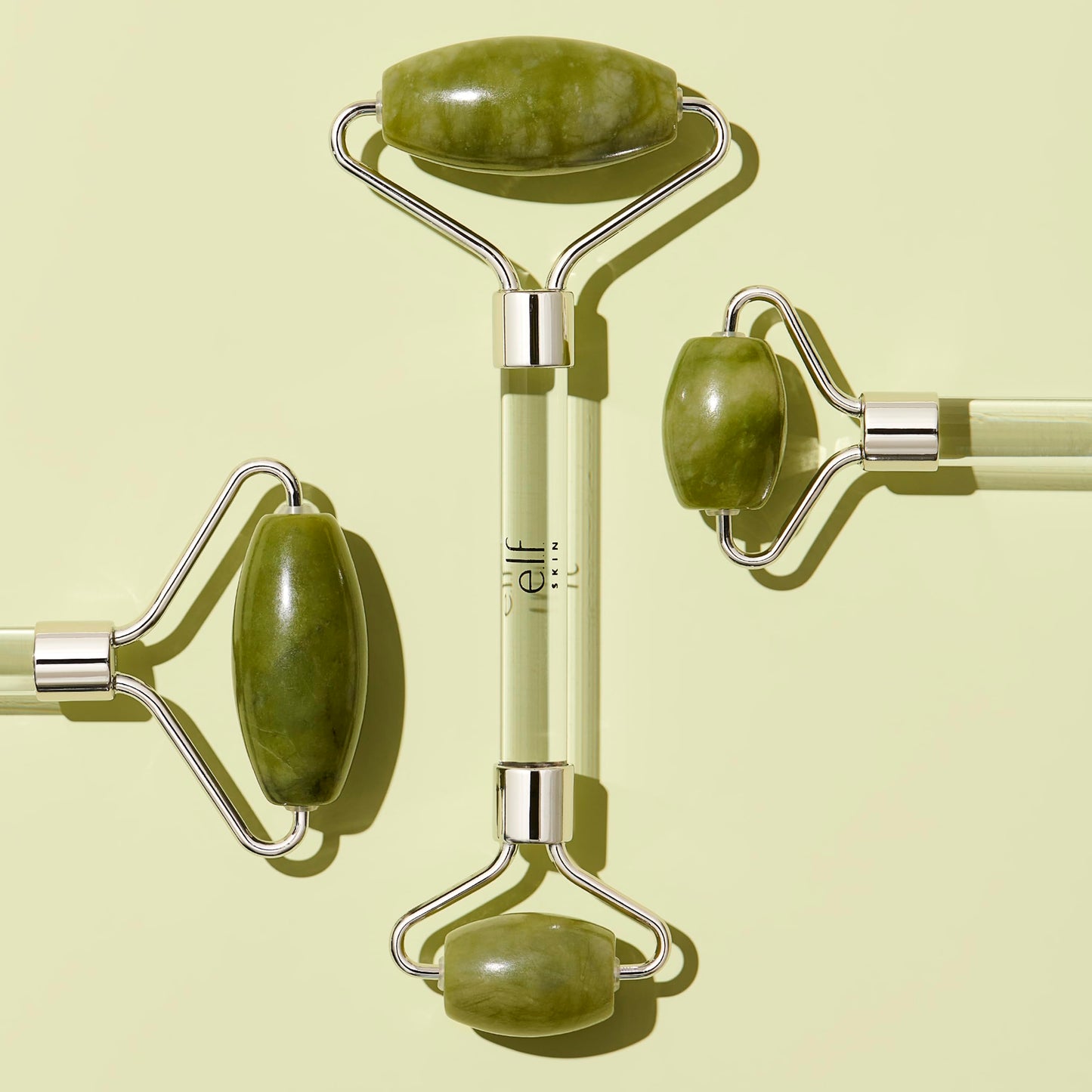 e.l.f. SKIN Jade Roller, Facial Roller to Massage & Destress Skin, Gently Massages, Soothes & Boosts Skin’s Vitality, Vegan & Cruelty-Free