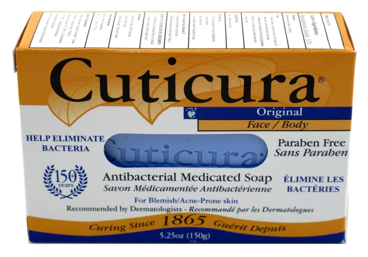 Cuticura Deep Cleansing Bar Soap Original 5.25 Ounce (Pack of 3)