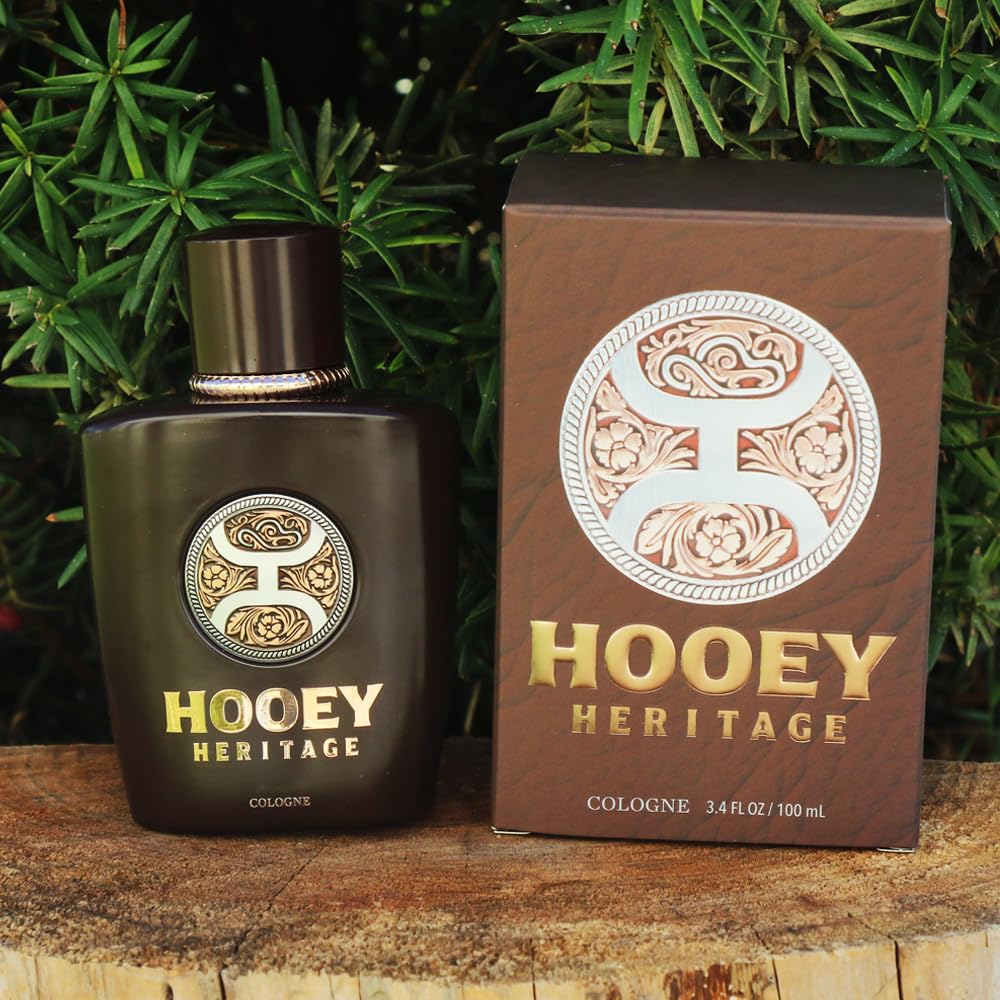 HOOEY Heritage Men’s Cologne - Sophisticated & Bold Fragrance for Men - Leather Saddle, Pine Needle Musk, Fresh Aquatic Breeze - Long-Lasting Men’s