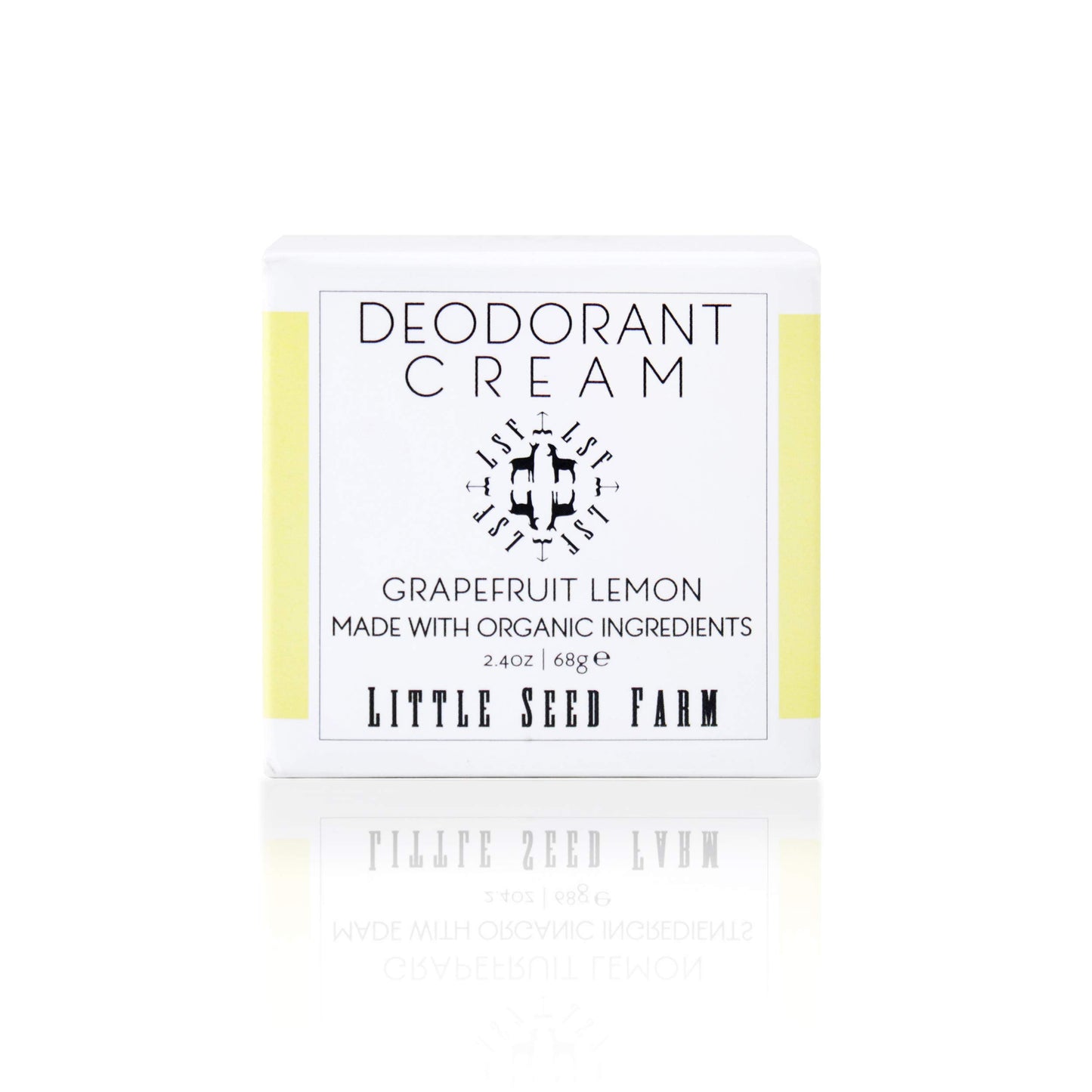Little Seed Farm All Natural Deodorant Cream - Grapefruit Lemon - Aluminum Free Deodorant for Women or Men, Net Wt. 2.4oz | 68g