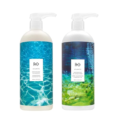 R+Co Atlantis Moisturizing B5 Shampoo and Conditioner Set - Deep Hydration & Repair for Dry, Damaged, Tired Hair - Restores Moisture, Softness & Shine