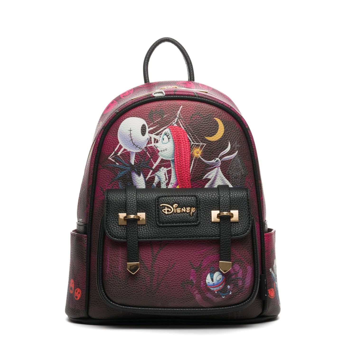 Wondapop Disney Nightmare Before Christmas Jack and Sally 11" Vegan Leather Fashion Mini Backpack