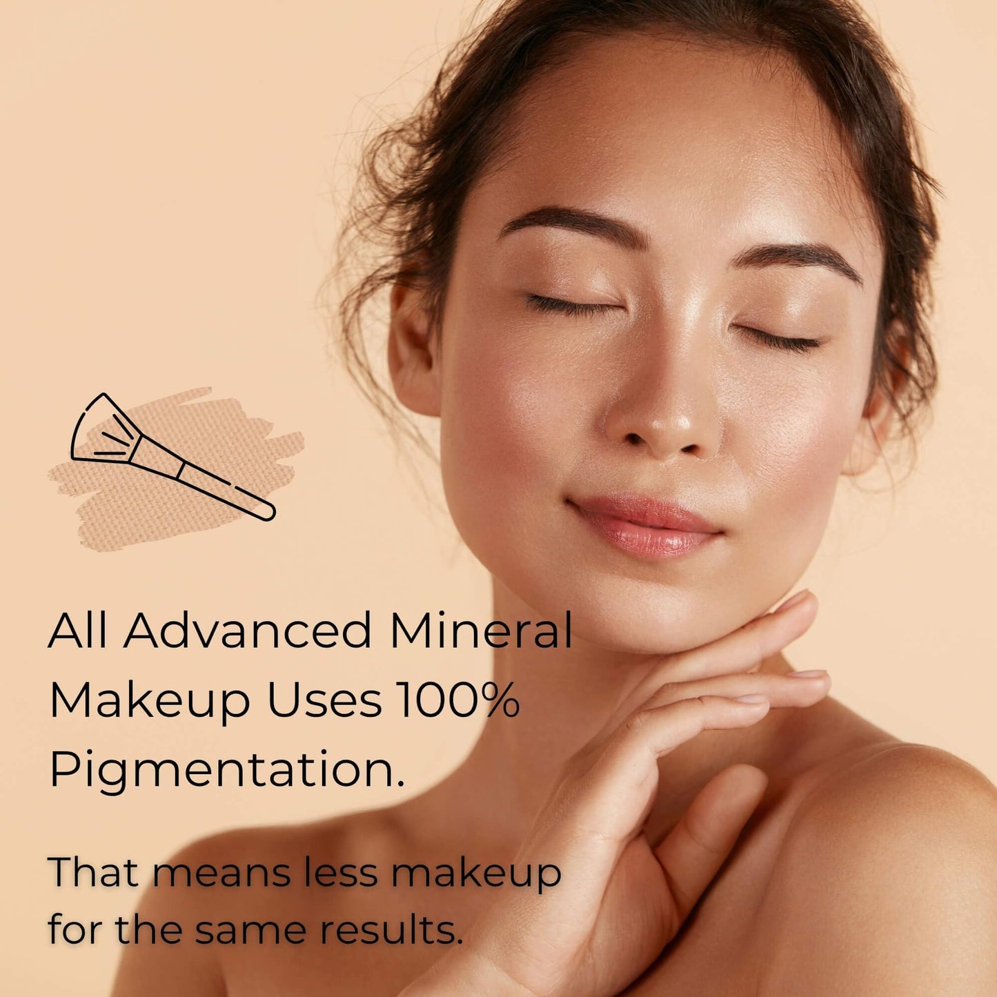 Advanced Mineral Makeup 4-in-1 Pressed Foundation Powder with Natural SPF, Concealer & Finishing for Medium to Full Coverage Foundation, Mineral-Based