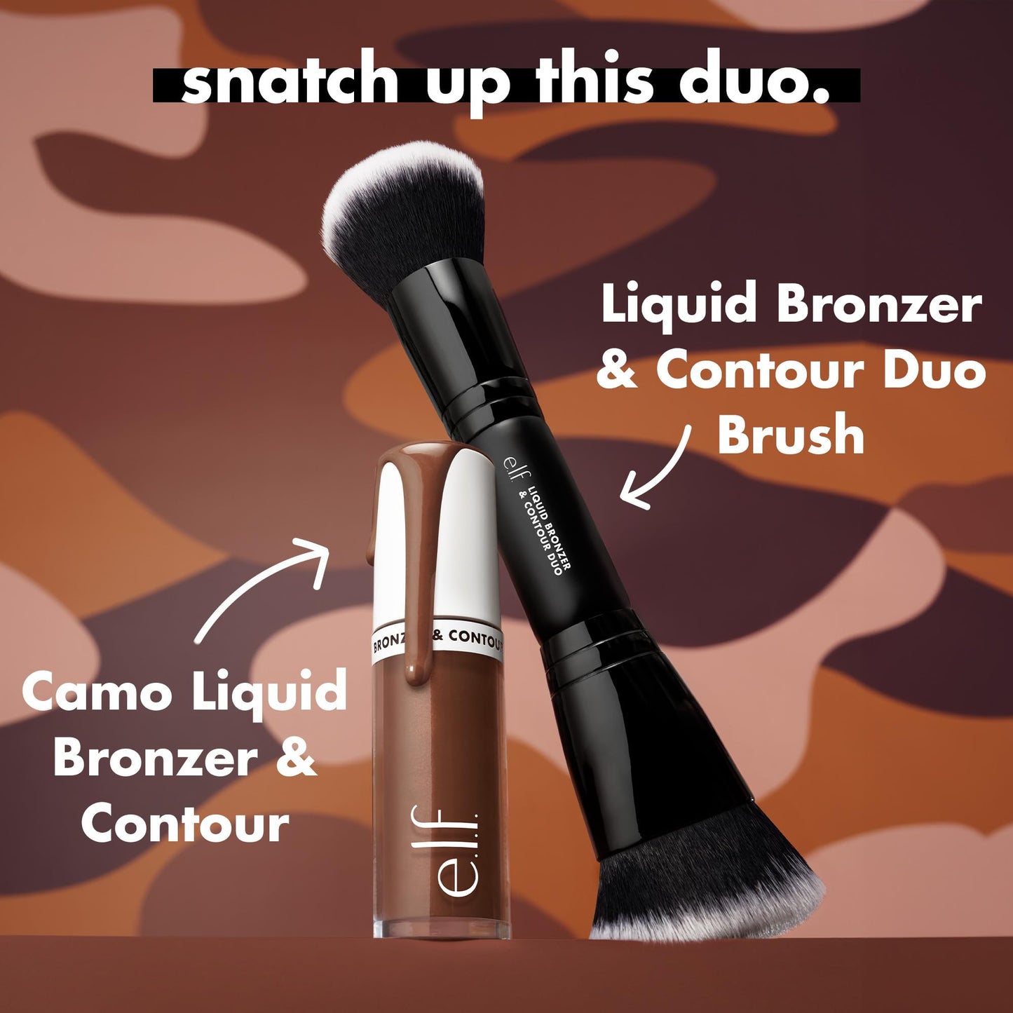 e.l.f. Camo Liquid Bronzer & Contour, Silky Highly Pigmented Formula, Creates a Long-Lasting Bronzed Glow & Natural Look, Vegan & Cruelty-Free, 4