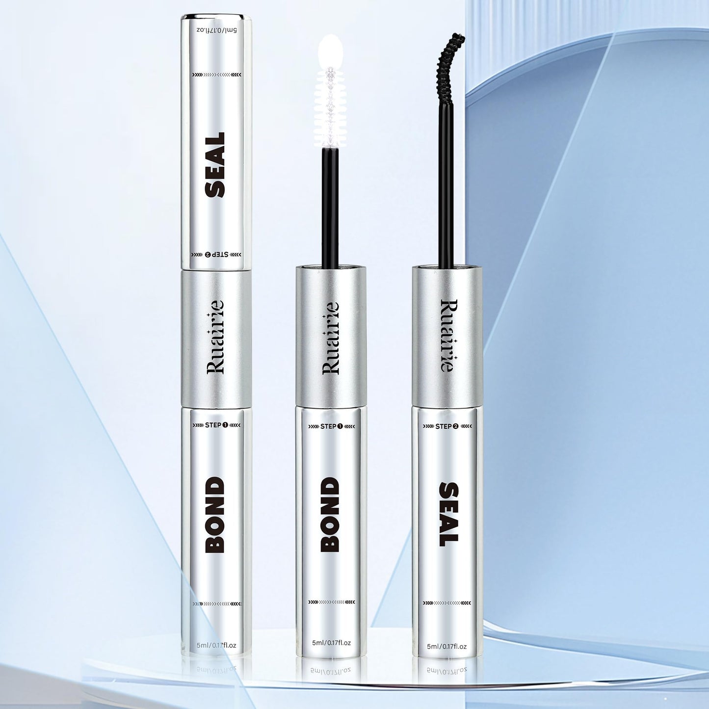 Ruairie 2 in 1 Lash Glue Waterproof 12ml Lash Bond and Seal 72Hours Black Eyelash Glue Super Strong Lash Glue for Eyelash Clusters Non Irritating Beauty and Personal Care Ruairie Default Title