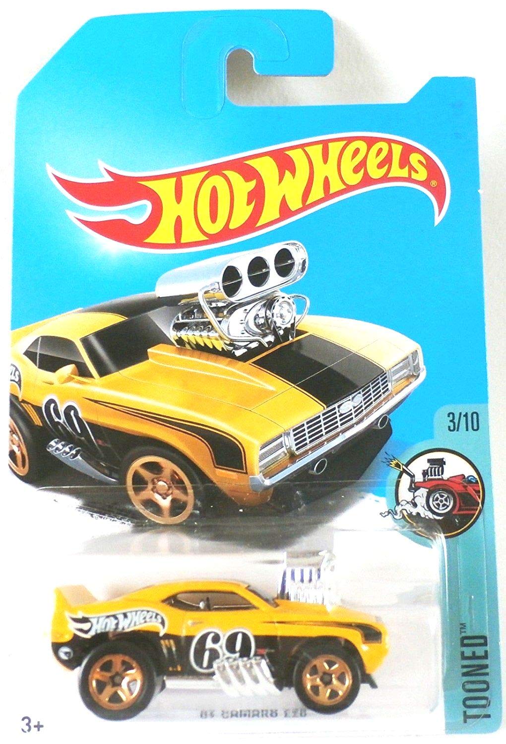 Hot Wheels 2017 Tooned '69 Camaro Z28 Treasure Hunt, Yellow