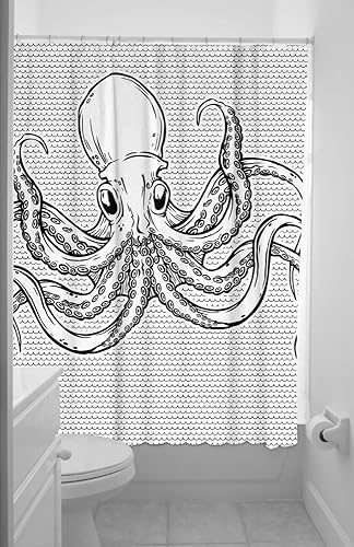 Sourpuss Octopus Shower Curtain, 72 Inch X 78 Inch