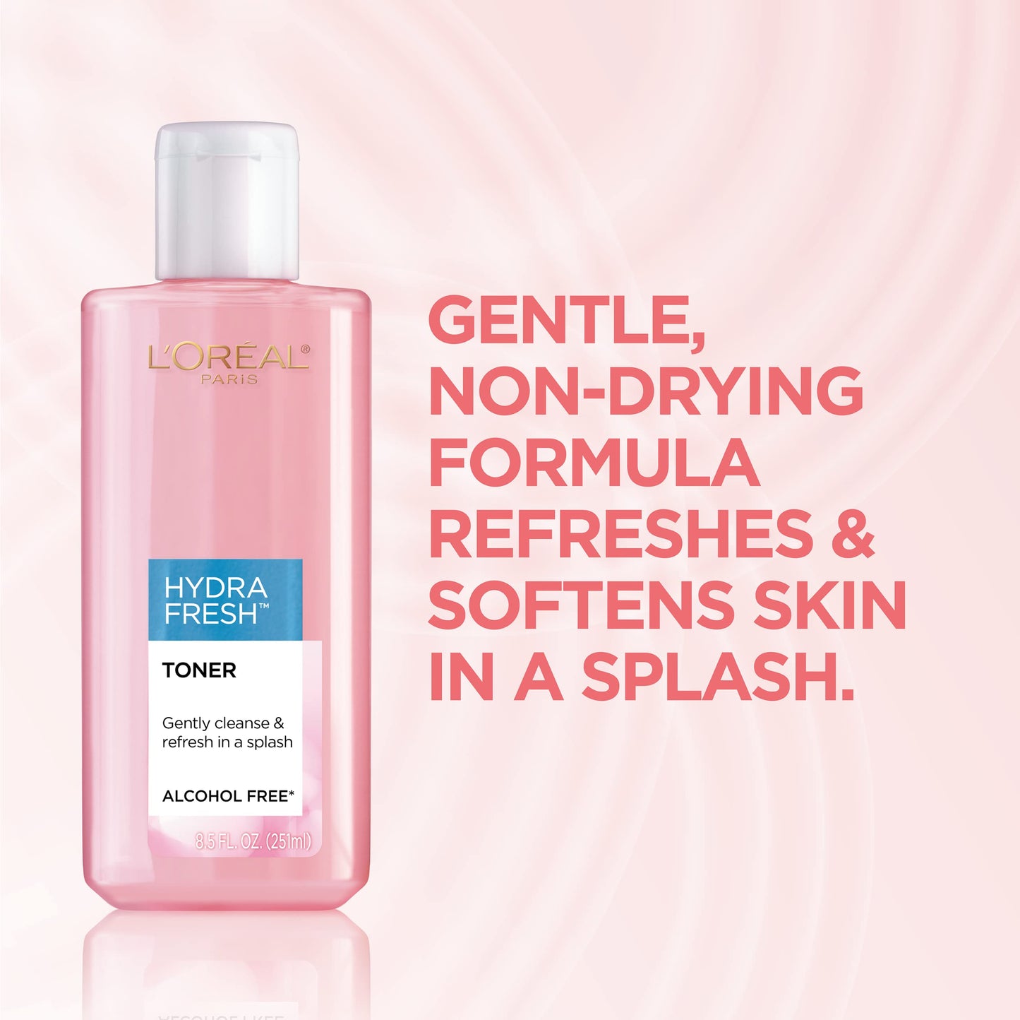 L'Oreal Paris Skincare HydraFresh Toner Face Toner with Pro-Vitamin B5 for a Smoother, Brighter Complexion, 2 Count