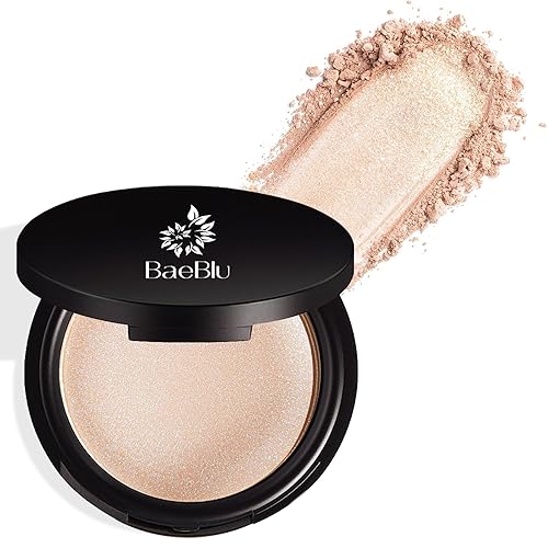 Organic Highlighter Makeup Powder, Diamond Dust - Talc-Free, Lightweight & Vegan Shimmer Highlighter for Radiance on Face, Body & Collarbone - No