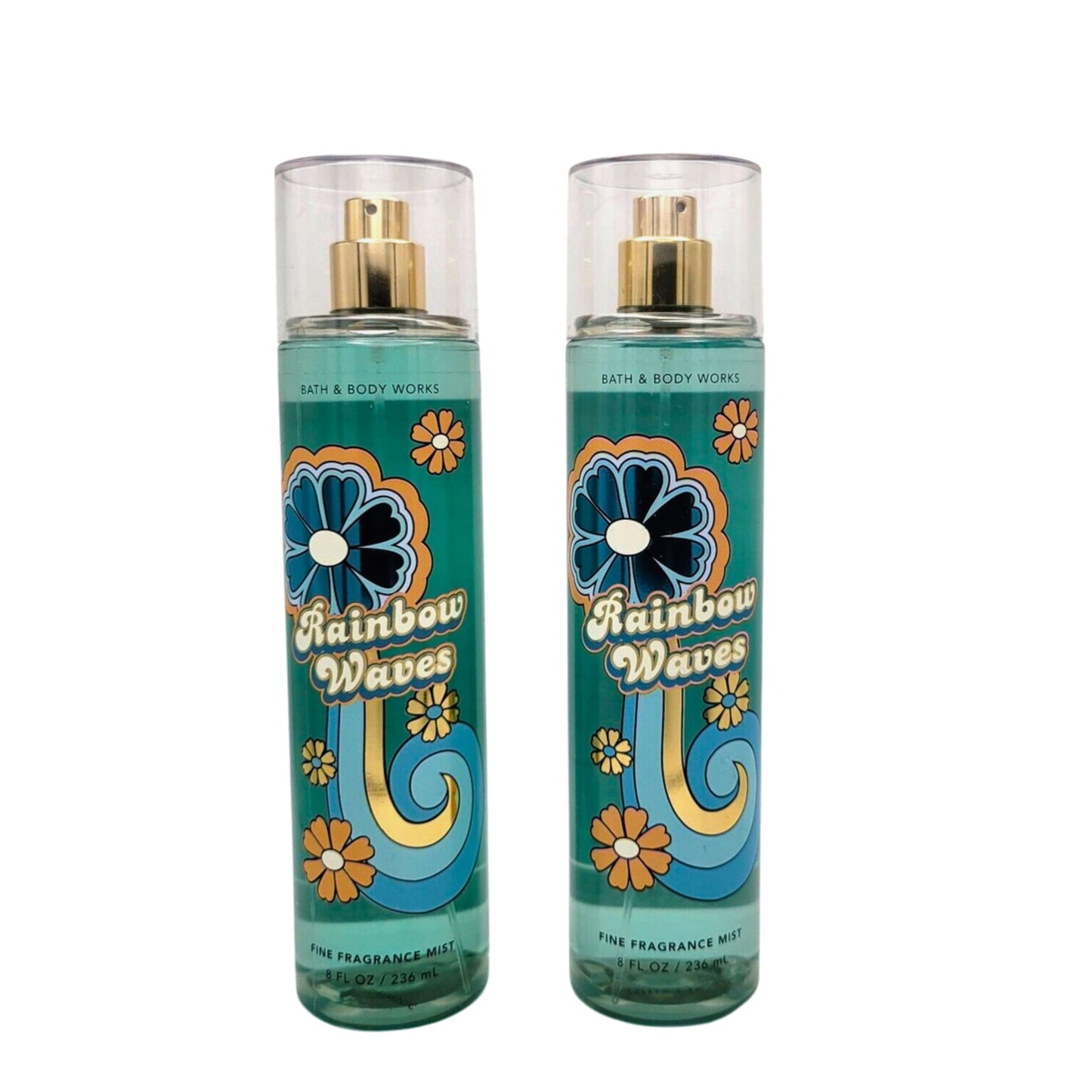 Bath & Body Works Fragrance Mist, Gift Set of 2, 8oz Each (Rainbow Waves)