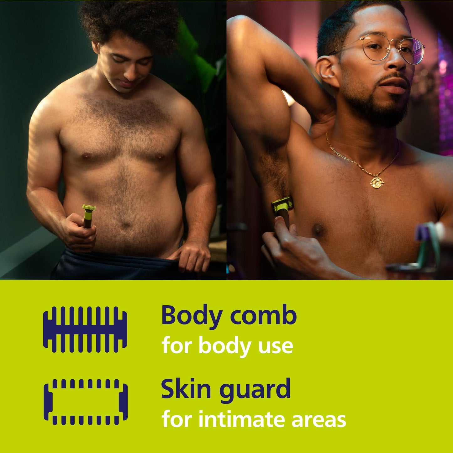 Philips Norelco OneBlade 360 with Connectivity Hybrid Face + Body, Electric Beard Trimmer, Shaver and Body Groomer Kit with 360 Blade Tech, 1x360 Beauty and Personal Care Norelco