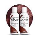 Adore Semi Permanent Hair Color (076 Copper Brown) (2 Pack) | Vegan & Cruelty-Free Brown Hair Dye | No Ammonia, No Peroxide, No Alcohol | 4 Fl Oz
