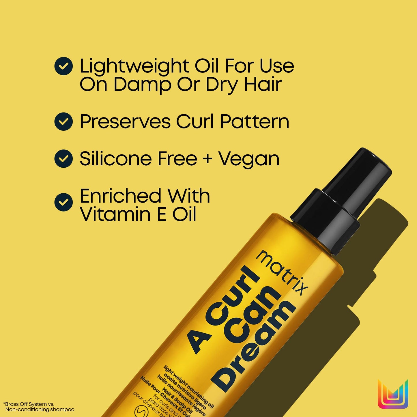 Matrix A Curl Can Dream Light-Weight Hair and Scalp Oil For Curly & Coily Hair - Controls Frizz, With Manuka Honey Extract, Silicone-Free, 4.4 Fl Oz