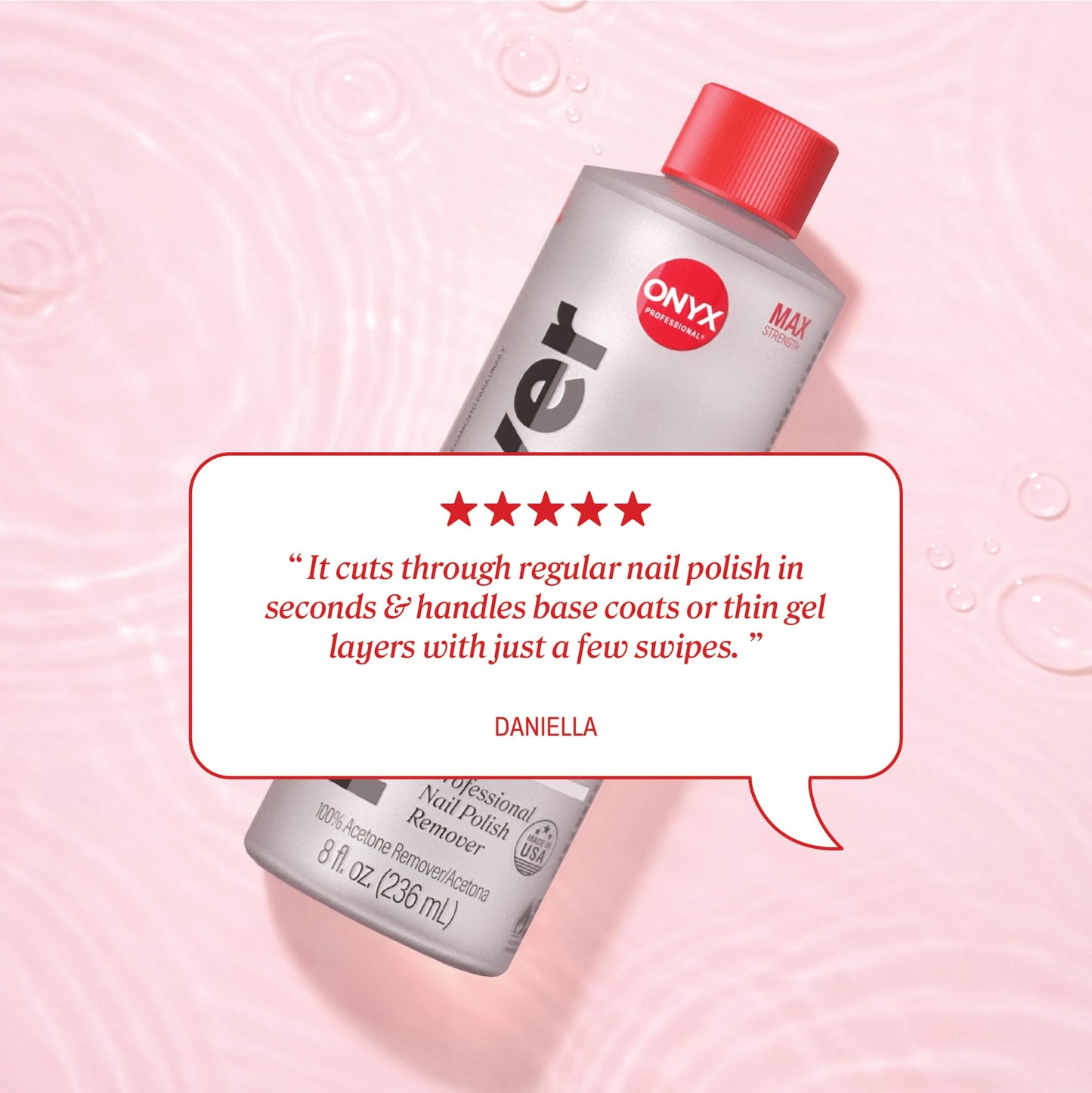 Onyx Professional 100% Pure Acetone Nail Polish Remover Kit with 7 inch Nail File, 8 fl oz - Made in USA, Maximum-Strength Gel Polish Remover Beauty and Personal Care Onyx Professional