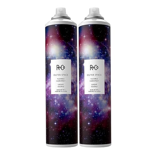 R+Co Outer Space Flexible Hairspray - Light Hold Hairspray for All Hair Types - Adds Shine, Volume & Flexible, Long-Lasting Hold - Vegan
