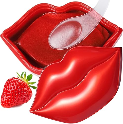 VEZE Lip Masks, Collagen Lip Mask 20 Pcs, Lip Mask for Dry Lips, Lip Masks Skincare, Crystal Lip Pads for Moisturizing, Anti-Wrinkle, Anti-Aging