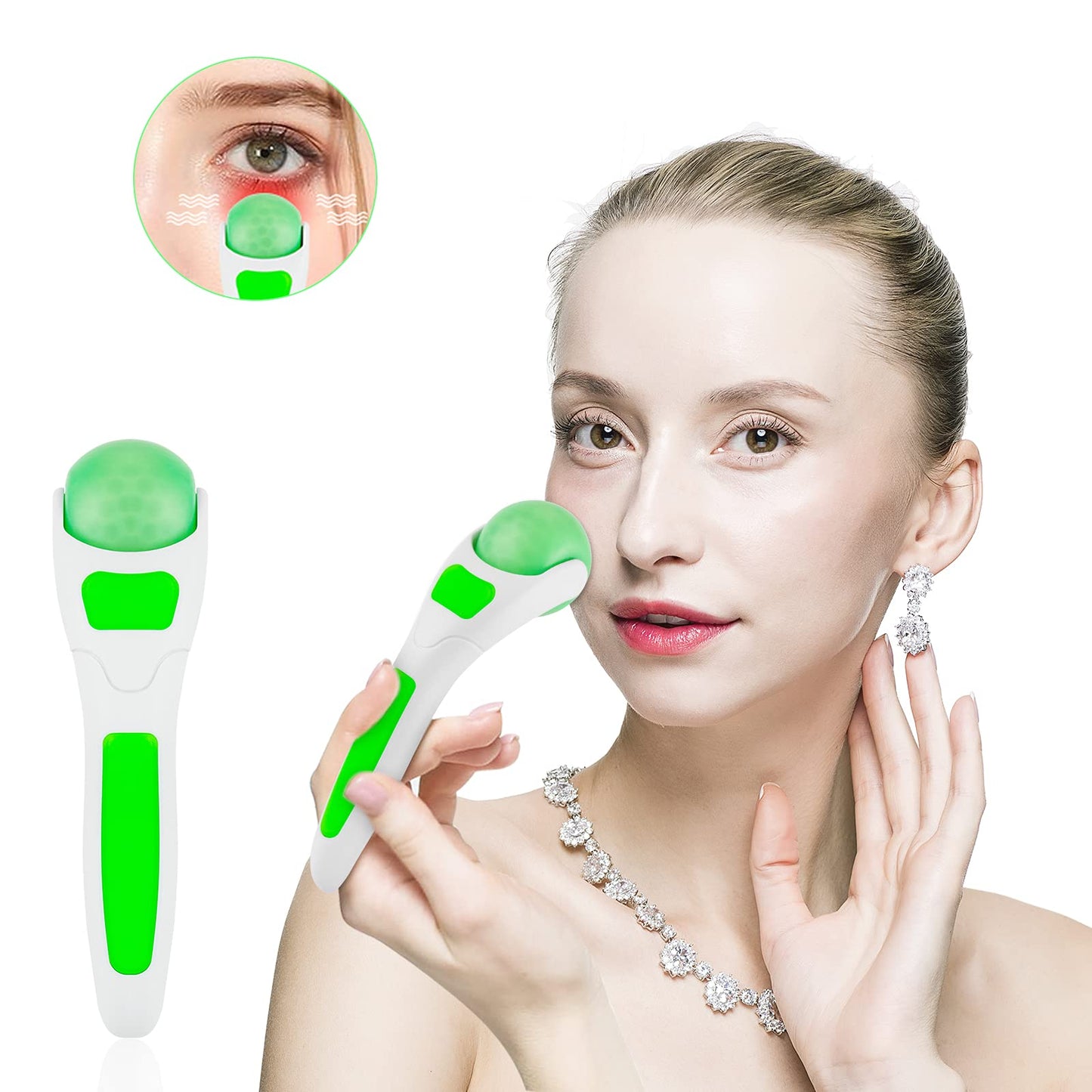 BFASU Ice Roller, Face Roller 2 PCS, Massage Tools with Mini Roller for Eye, Face and Body, Relax and Alleviate Puffiness Fine Lines Minor Pain