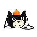 Jellycat Jack Cat Plush Bag, 9 inches - Crossbody & Shoulder Purse - Fun & Unique Handbag