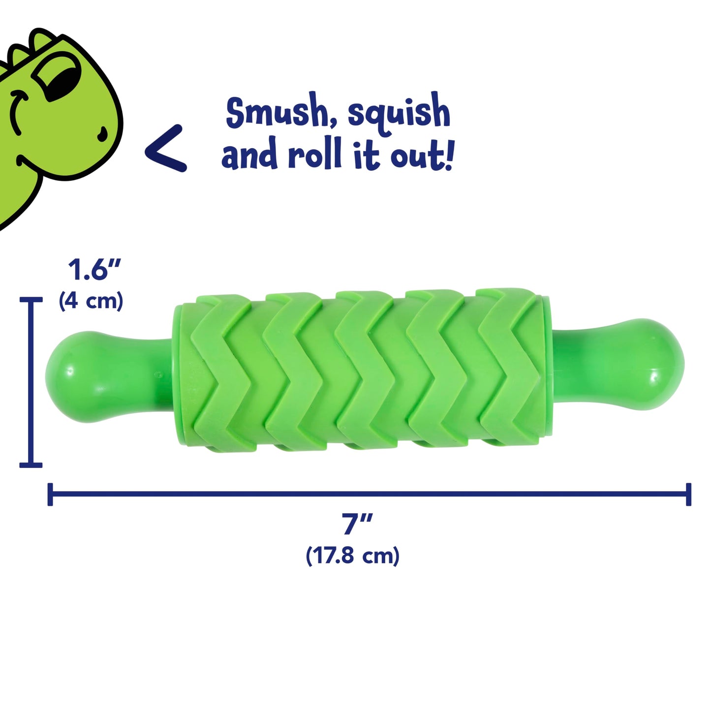 READY 2 LEARN Paint and Dough Texture Rollers | Set of 4 | Patterned Rolling Pins for Kids | Play Dough Accessories and Art Tools