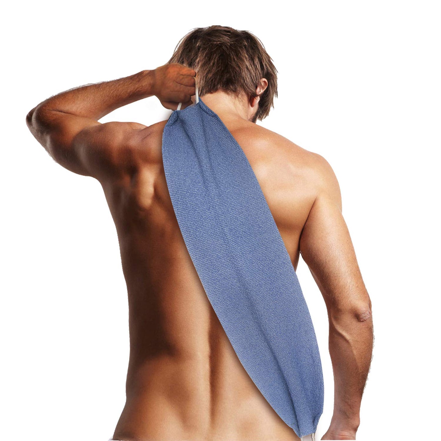 Evridwear Exfoliating Back Scrubber with Handles Two Sides for Body Shower Deep Cleans Skin Massages Invigorating Blood Circulation Men Women One Size