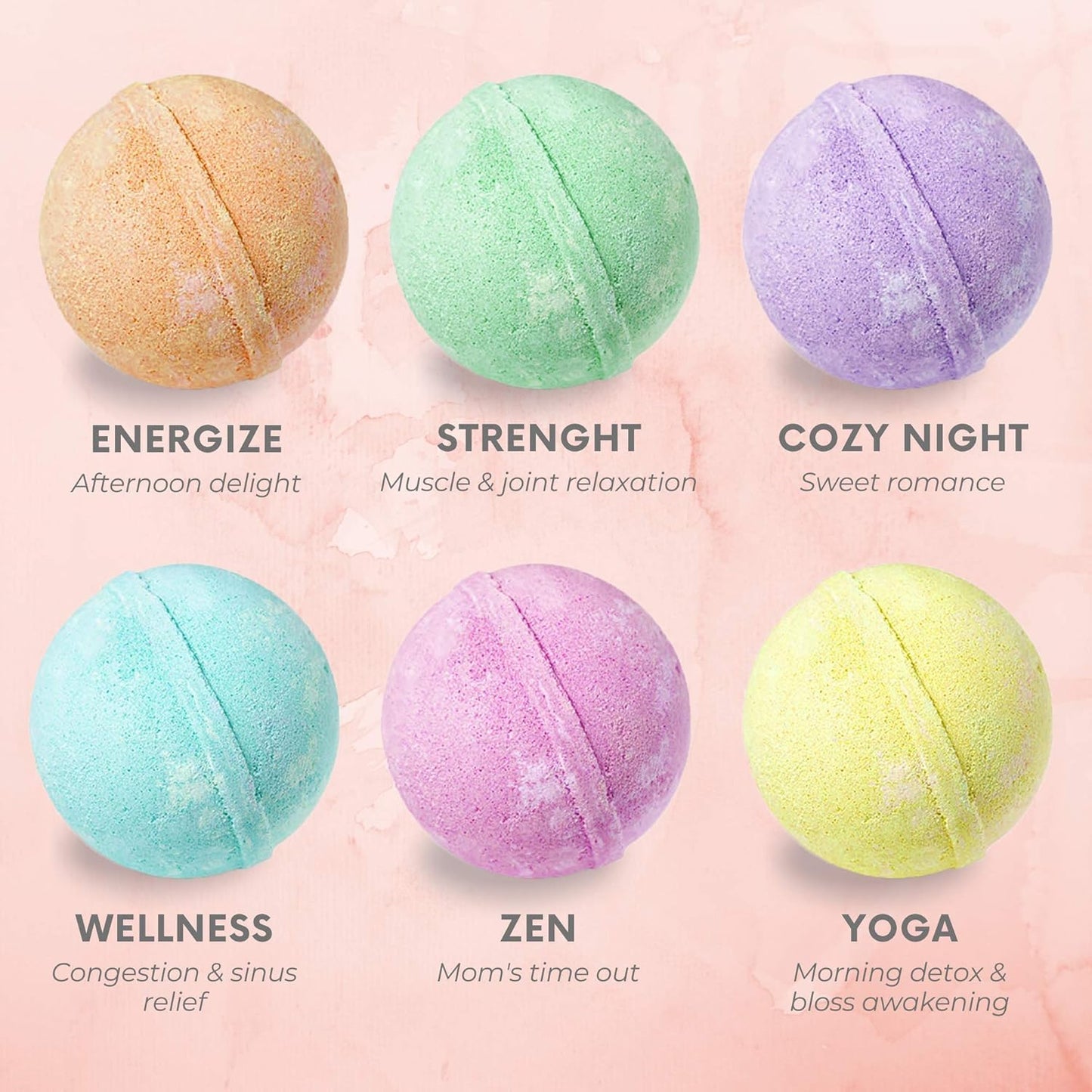 Levitural Bath Bombs Gift Set - Organic & Natural Spa Fizzies for Relaxation, Moisturizing, and Aromatherapy - Perfect for Women, Men, and Kids