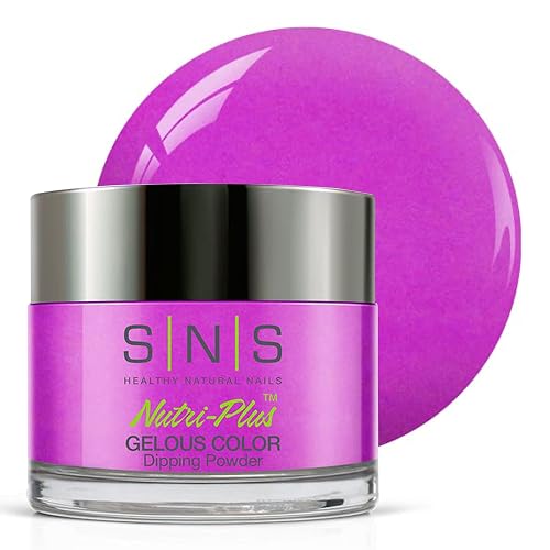 SNS Nail Dip Powder, Gelous Color Dipping Powder - Casino Knight (Pink, Purple/Magenta, Cream) - Long-Lasting Dip Nail Color Lasts 14 Days - Low-Odor Beauty & Personal Care SNS Healthy Natural Nails