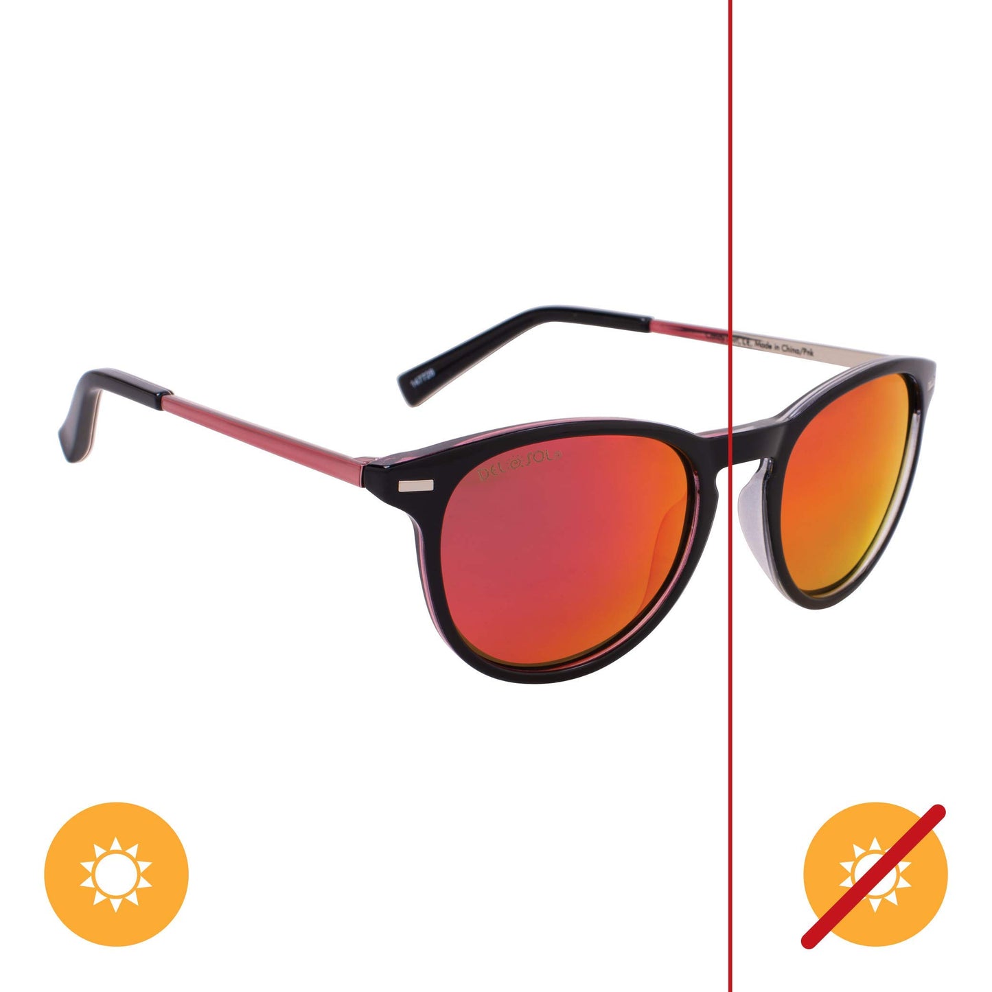 Del Sol Solize Color-Changing Sunglasses, 100% UVA and UVB Blocking Protection