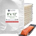 Pouchworth 1,000 pcs 8" x 12" Quart, 3mil Vacuum Chamber Sealer Pre-Cut Bags BPA Free Great for Food Preservation, Freezer Storage Chamber Vacuum…