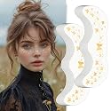 Wodelanle Glitter Freckles Face Tattoo, 24 Count Gold Face Glitter Speckles Makeup Patches, Glow Up Makeup Patches, Cute Glitter Freckles Makeup