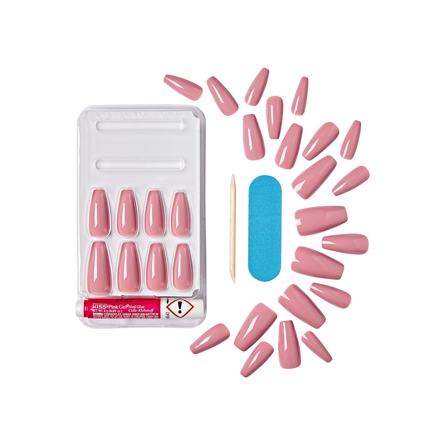 KISS Gel Fantasy Valentine’s Day Sculpted Nails, ‘Flower Bouquet’, 28 Count Beauty & Personal Care KISS