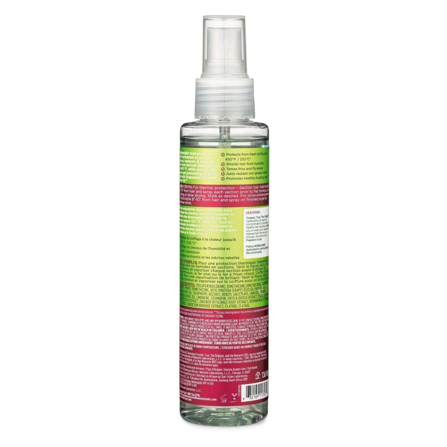 ORS Olive Oil Thermalast 2-N-1 Heat Defense Mist Infused with Grapeseed Oil for Heat Protection 4.6 oz