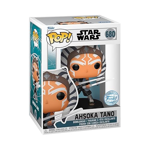 Funko Pop! Star Wars: Ahsoka - Ahsoka w/Dual Lightsabers - Amazon Exclusive - Collectible Vinyl Figure - Toys for Kids & Adults - TV Fans…