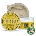 Lockhart’s Premium Matte Clay - Styling Hair Paste For Men - Natural Matte Finish - Handcrafted Styling Clay for Textured Looks (3.4oz)