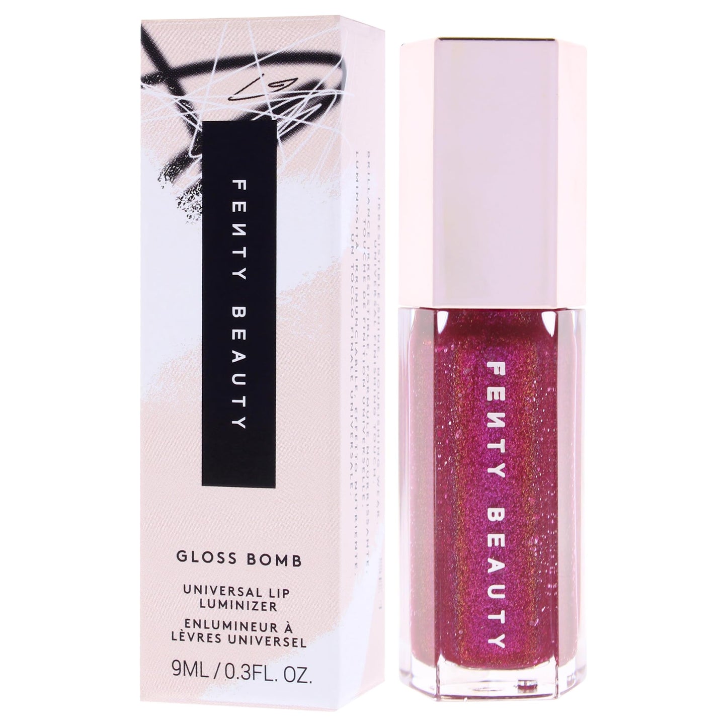 Fenty Beauty by Rihanna Gloss Bomb Universal Lip Luminizer Fuchsia Flex, 0.3 Ounce (Pack of 1)