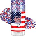 Red, White & Blue Body & Hair Sparkle, 4th of July Outfits and 250th Anniversary Accessories, Waterproof Sparkling Face Hair Glitter for Independence