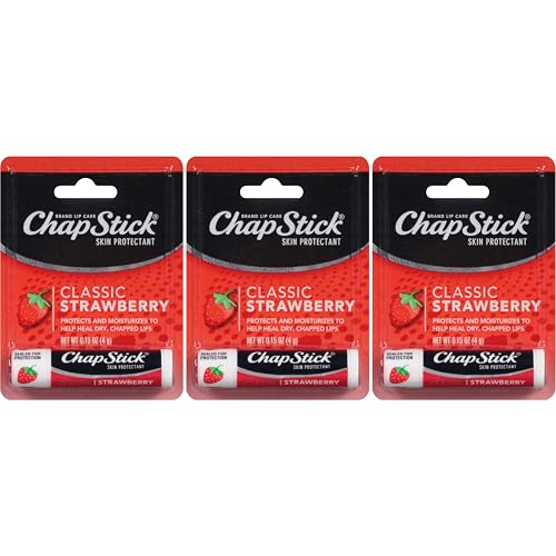 Chapstick Lip Balm-Classic Strawberry 3 Pack