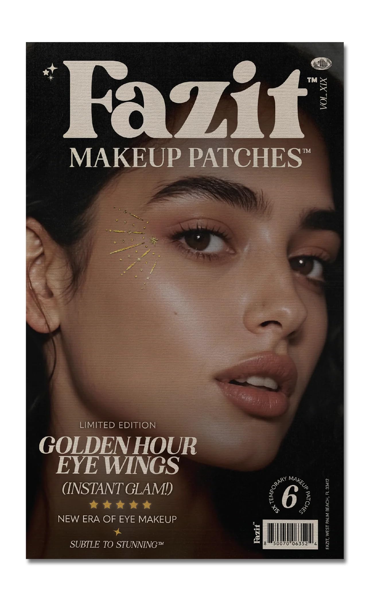 Fazit Makeup Patches - Halloween Golden Hour Eye Wings - Glow Up Make-Up Patches - Cute Glitter Makeup Accessories for Women - Cosmetic Glitter