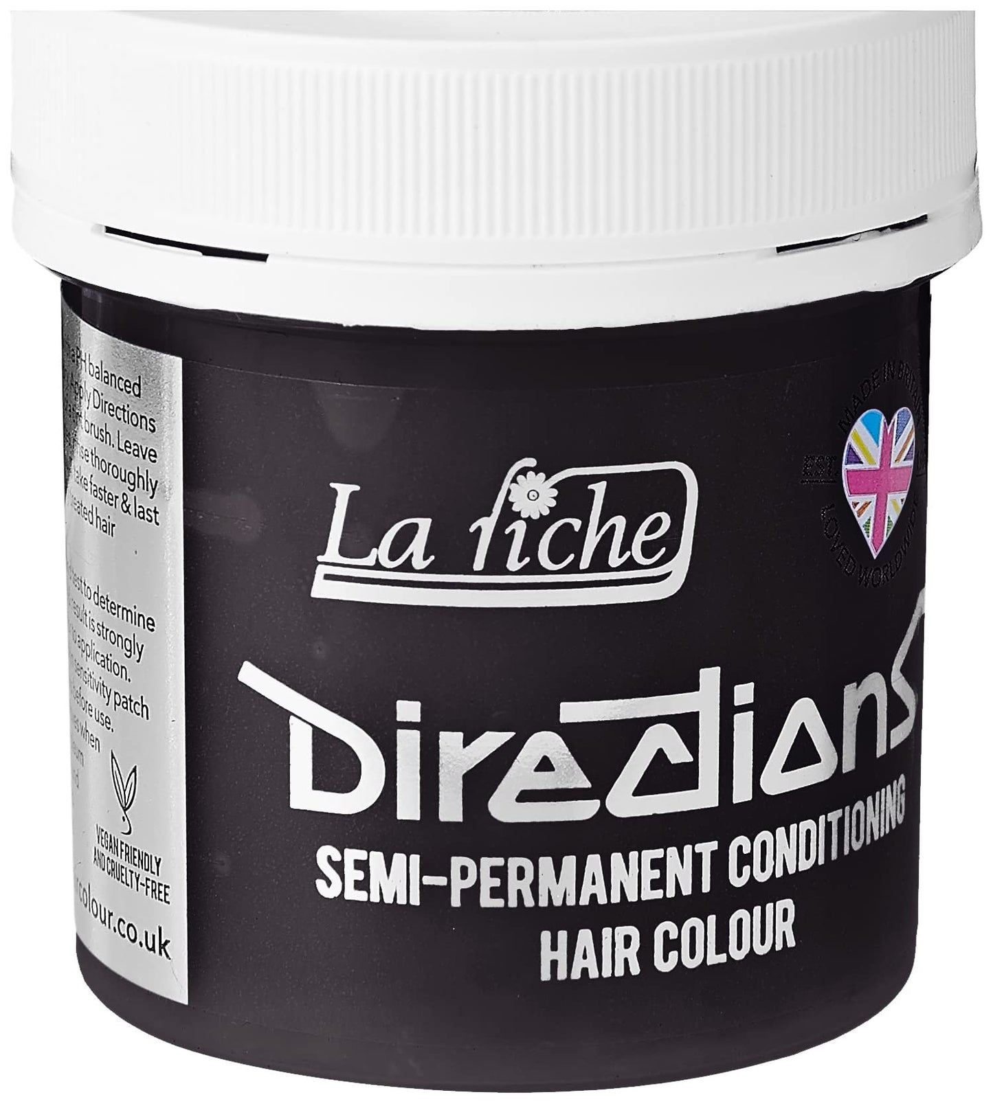 DIRECTIONS Ebony Semi-Permanent Hair Colour - 88ml Tub by La Riche