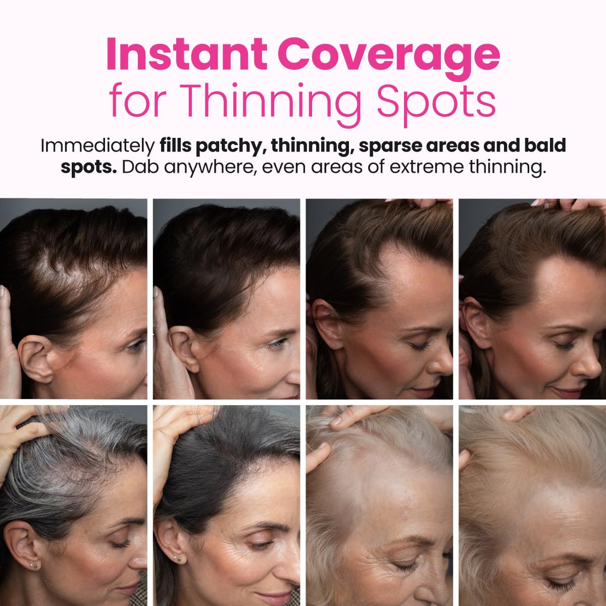 Prime Prometics Instant Coverage Hairline Powder for Mature Women - Covers Grays, Roots & Thinning Areas - Water & Sweat-Resistant - Natural Beauty and Personal Care PRIME PROMETICS