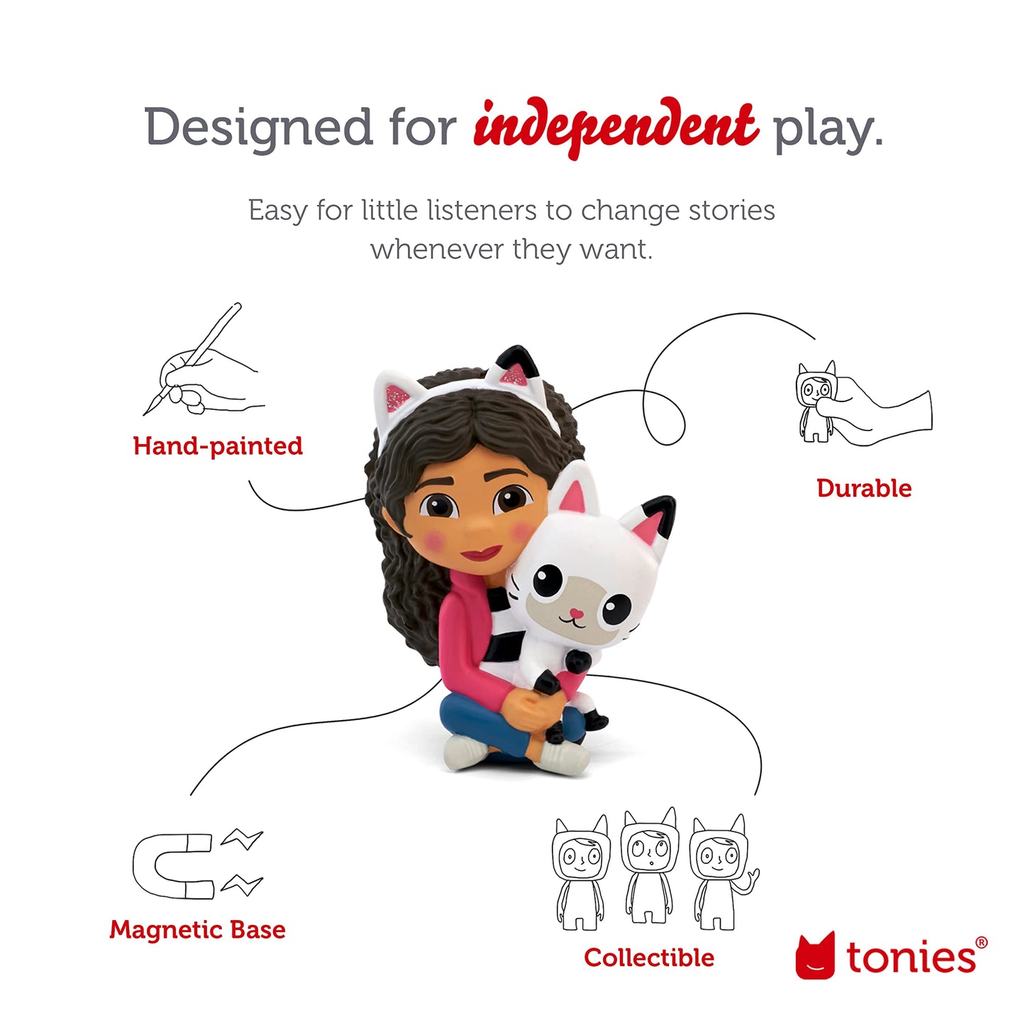 Tonies Gabby and Pandy Audio Toy Figurine from Gabby's Dollhouse