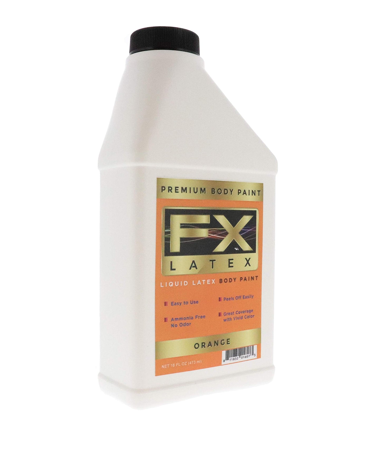 Liquid Latex Fashions - Ammonia Free Natural Face paint for Kids and Adults, Ideal for Artwork, Parties, School Plays, Cosplays and Concerts, Orange