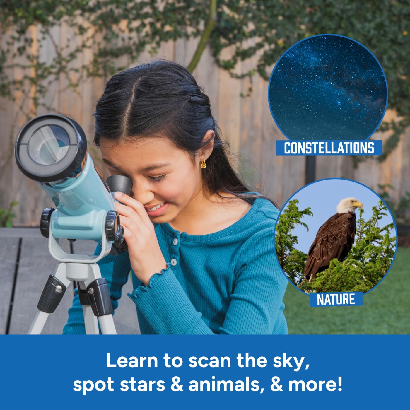 Educational Insights GeoSafari Starview Telescope – Beginner Kids Astronomy & Stargazing Science Set, Space Discovery STEM Gift for Ages 7+